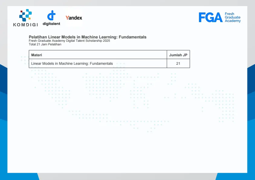Linear Models in Machine Learning: Fundamentals 2